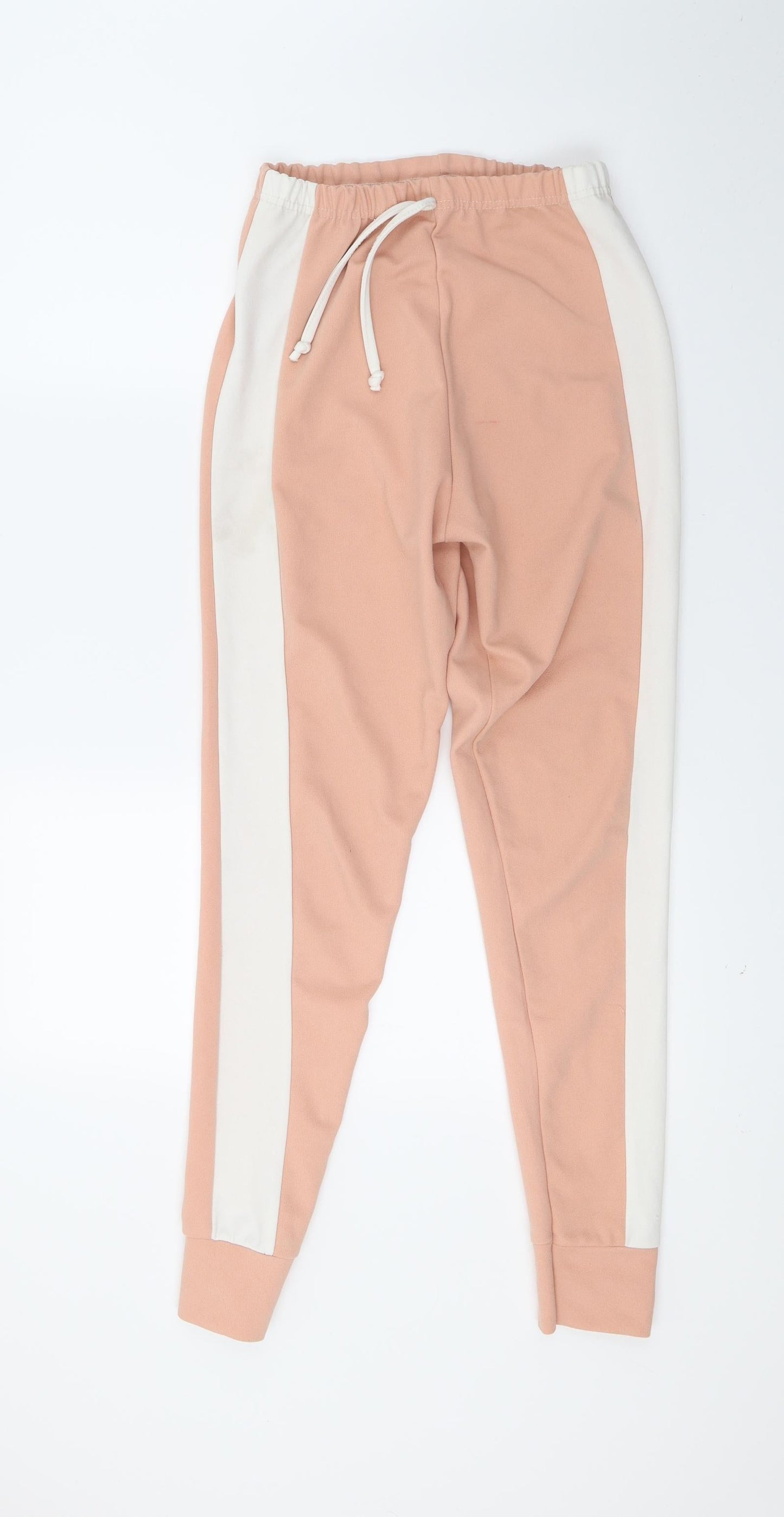 Preworn Womens Beige Striped  Jogger Trousers Size S L26 in