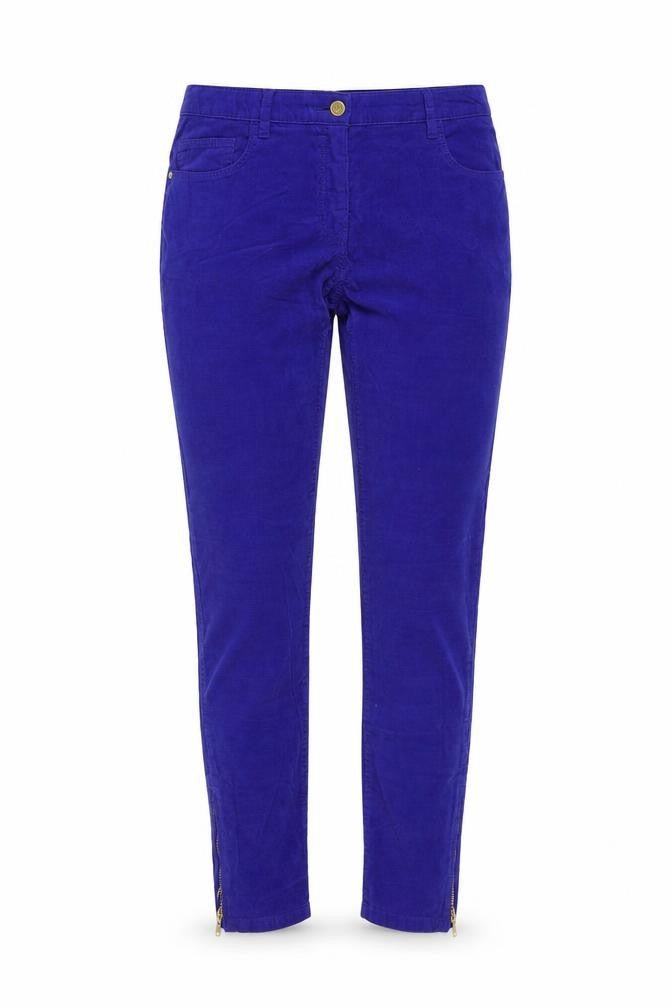 H&M Womens Blue  Corduroy Skinny Jeans Size 10 L27 in