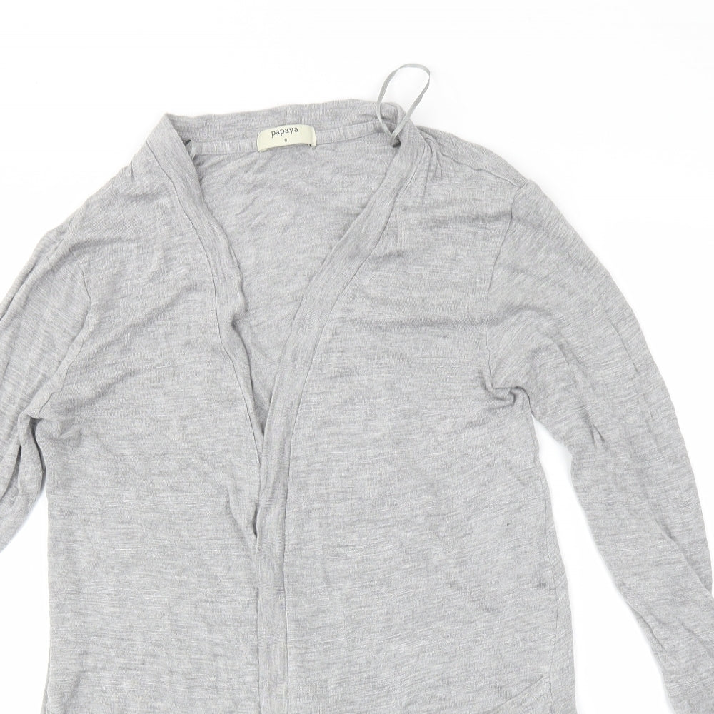 Papaya Womens Grey   Wrap Jumper Size 8