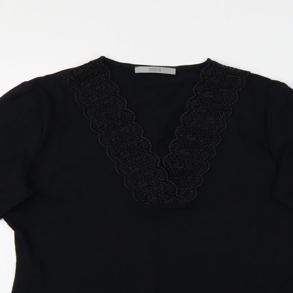 mark and spencers Womens Black   Basic T-Shirt Size 10