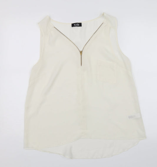 G21 Womens White   Basic Blouse Size 14