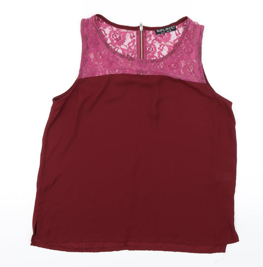 Select Womens Red   Basic Blouse Size 14