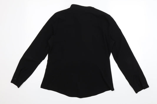 QED London Womens Black   Basic Button-Up Size 10