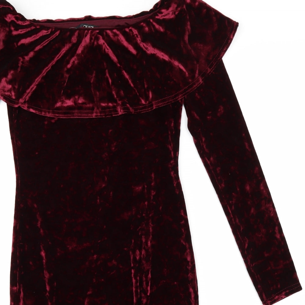 Quiz Womens Red   Pencil Dress  Size 10
