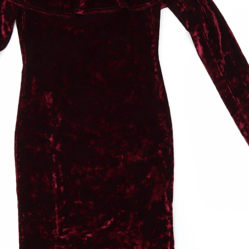 Quiz Womens Red   Pencil Dress  Size 10