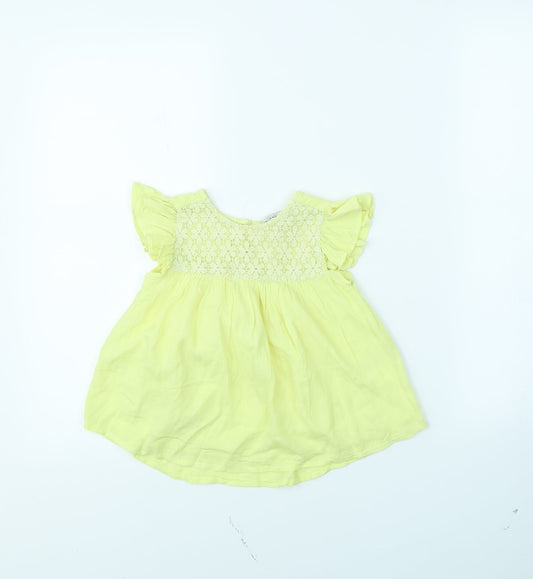 Evie Girls Yellow   Basic Blouse Size 2 Years
