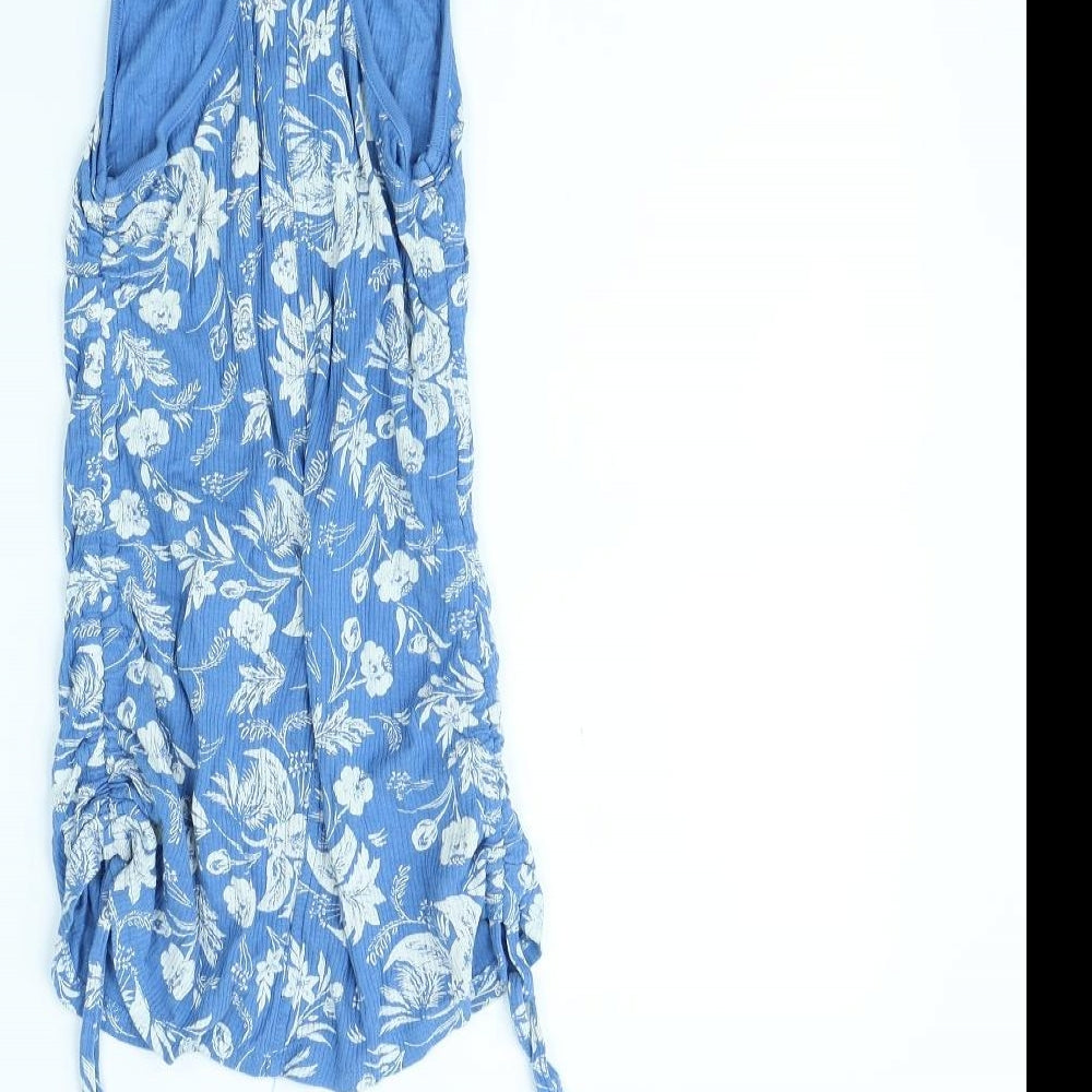 NEXT Womens Blue Floral  Basic T-Shirt Size 8