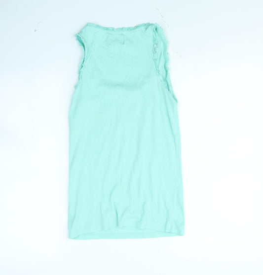MAKE TIME TO DREAM Womens Green   Basic T-Shirt Size 8