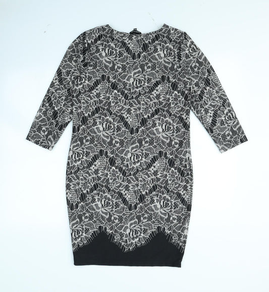 Warehouse Womens Black   Shift  Size 8