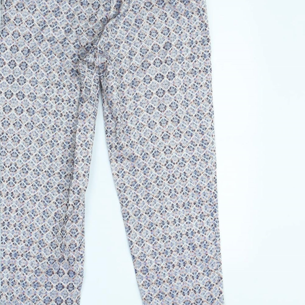 Topshop Womens Multicoloured Geometric  Trousers  Size 10 L30 in