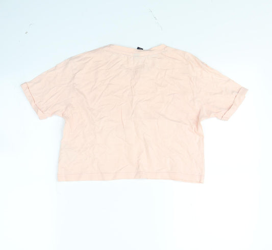 ellesse Womens Pink   Cropped T-Shirt Size 4
