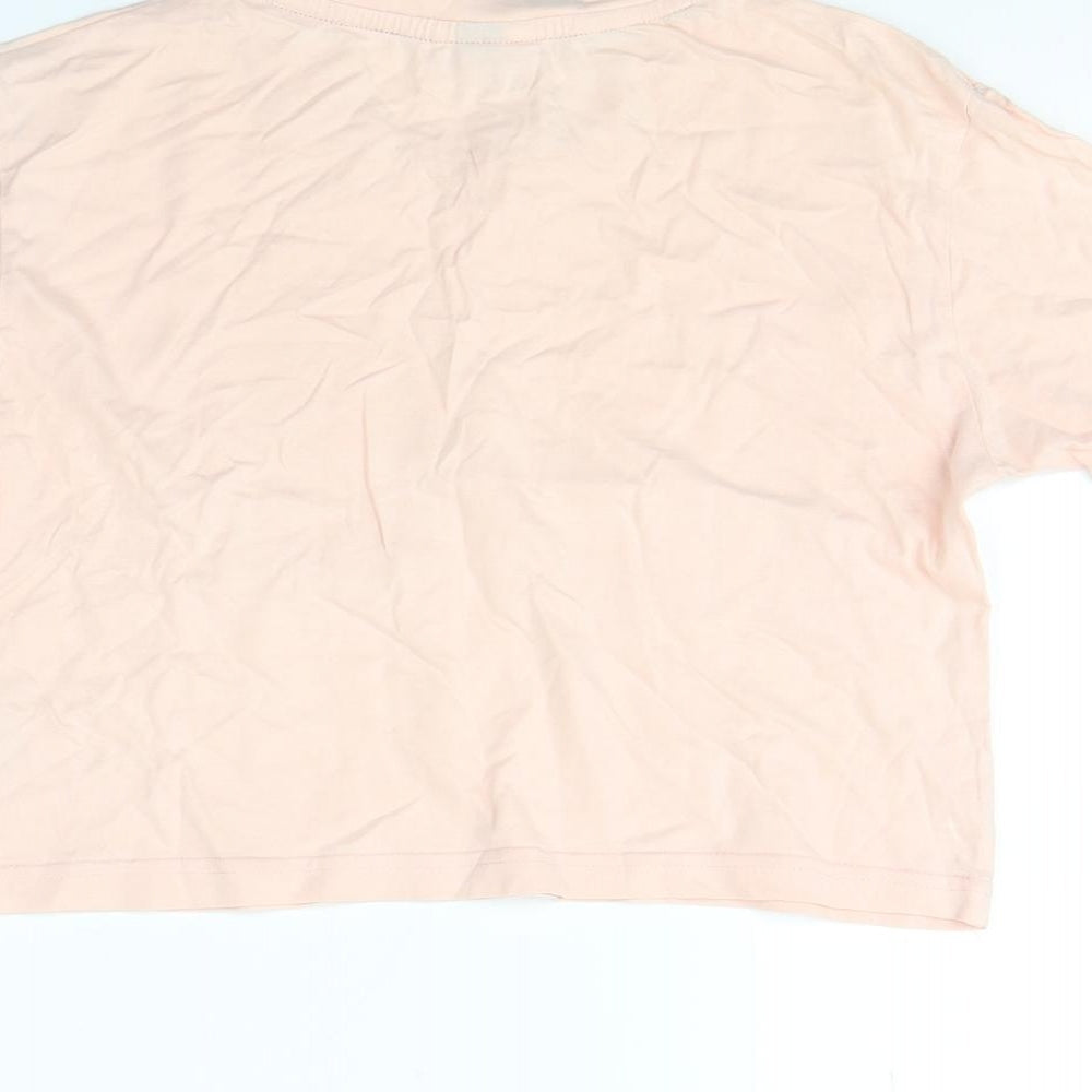ellesse Womens Pink   Cropped T-Shirt Size 4