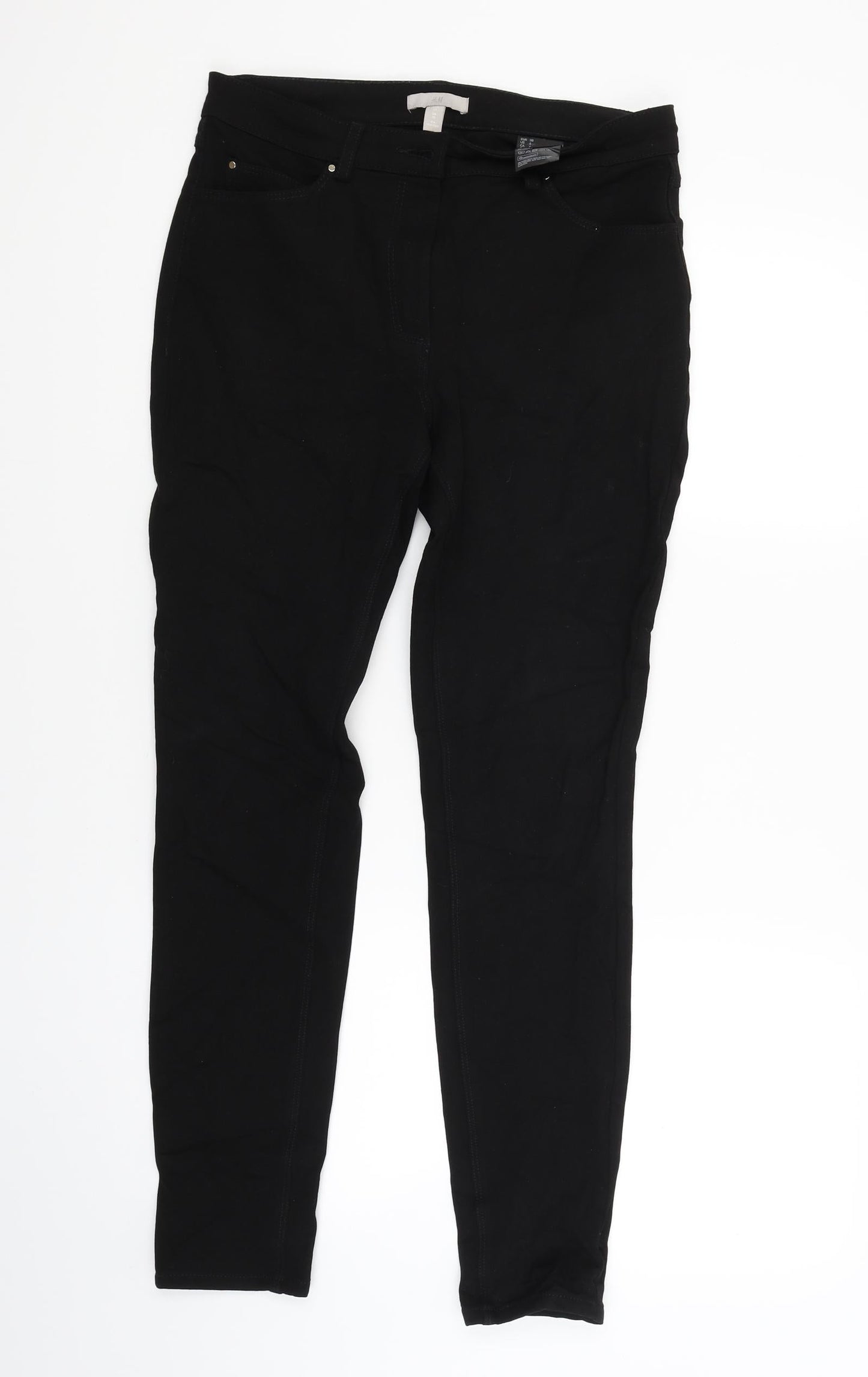 H&M Womens Black   Trousers  Size 10 L27 in
