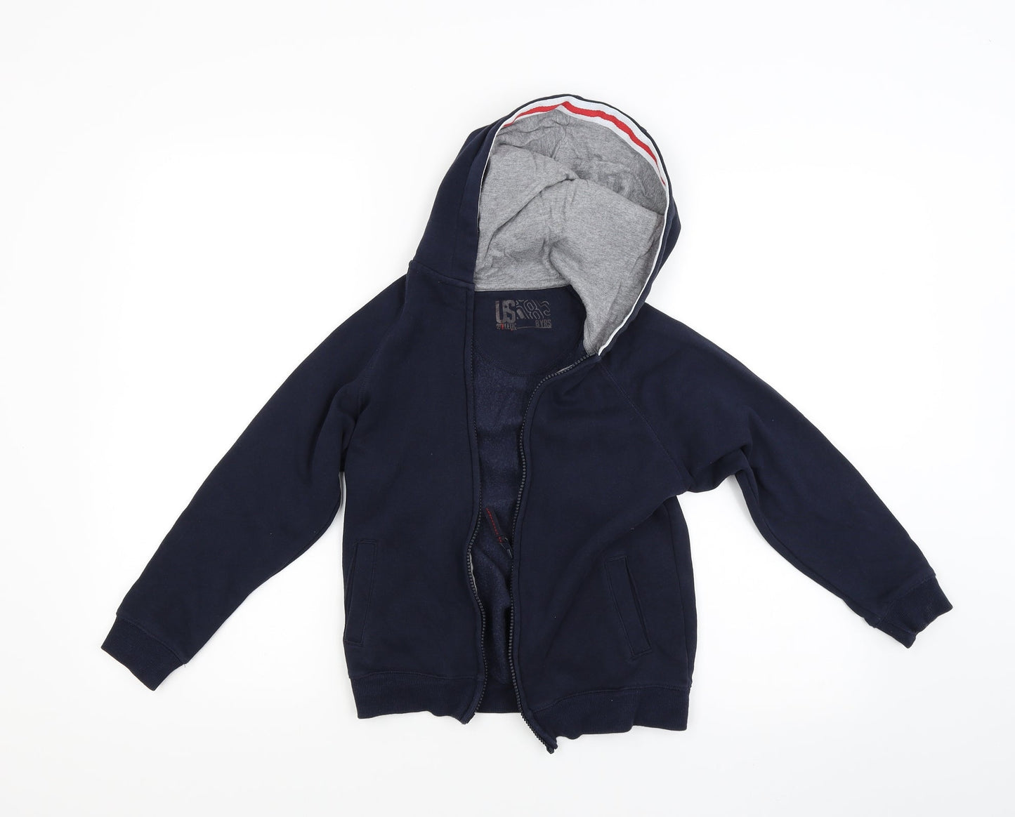 US Athletic Boys Blue   Full Zip Hoodie Size 8 Years
