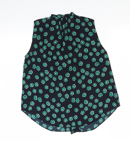 Whistler Womens Blue Floral  Basic Button-Up Size 6