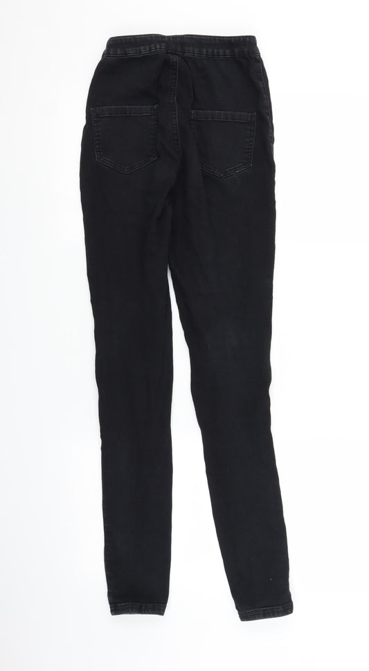 Missguided Womens Black  Denim Skinny Jeans Size 6 L28 in