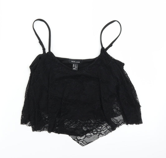 New Look Womens Black   Cropped Tank Size 10