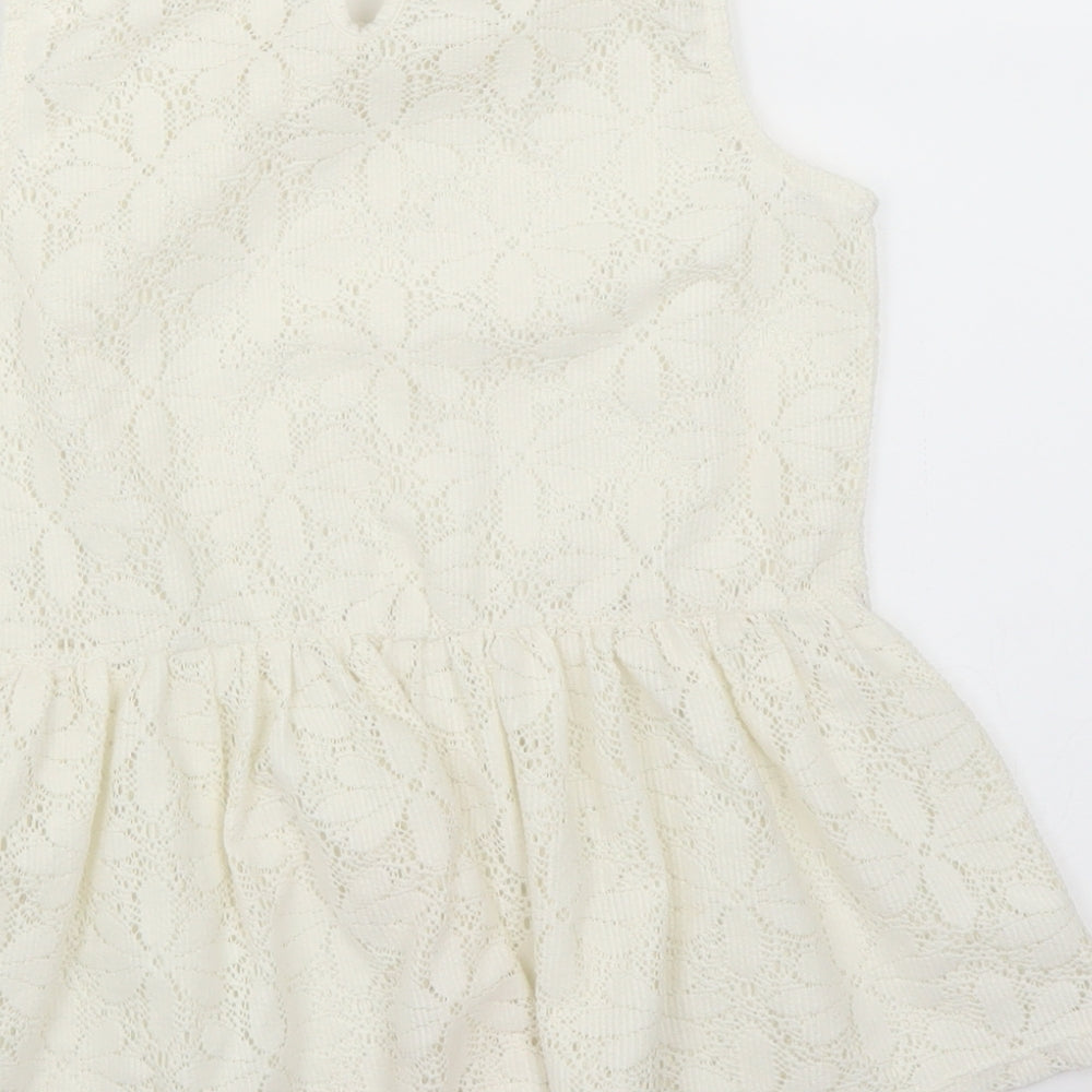 George Girls Ivory   Basic Blouse Size 8-9 Years