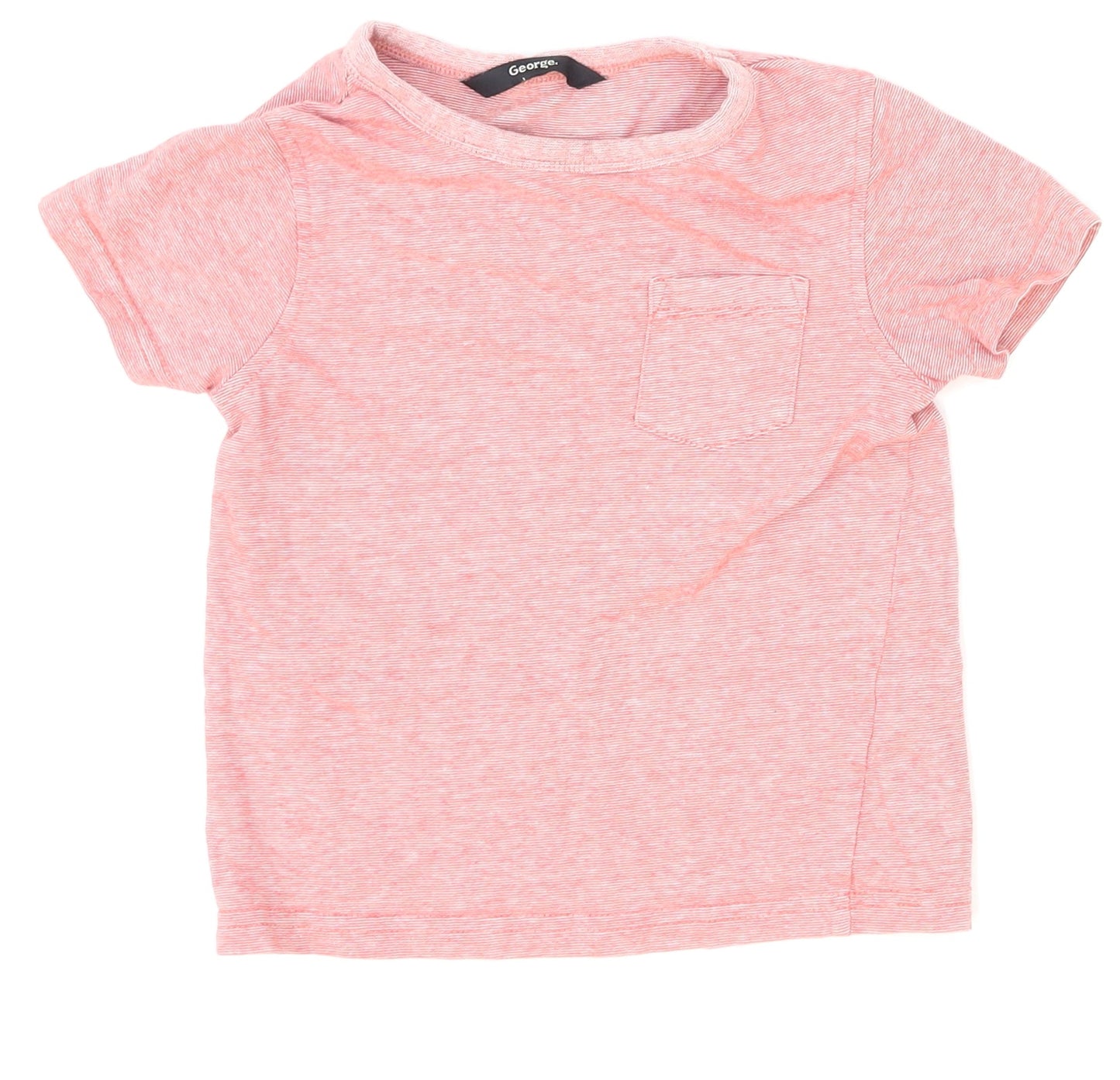 George Boys Red   Basic T-Shirt Size 18-24 Months