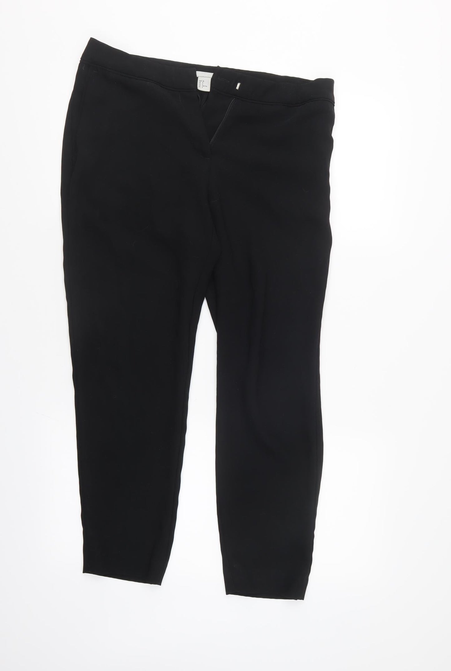H&M Womens Black   Trousers  Size 10 L28 in