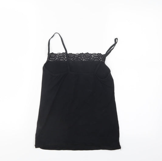 M&s Womens Black   Basic Tank Size 10