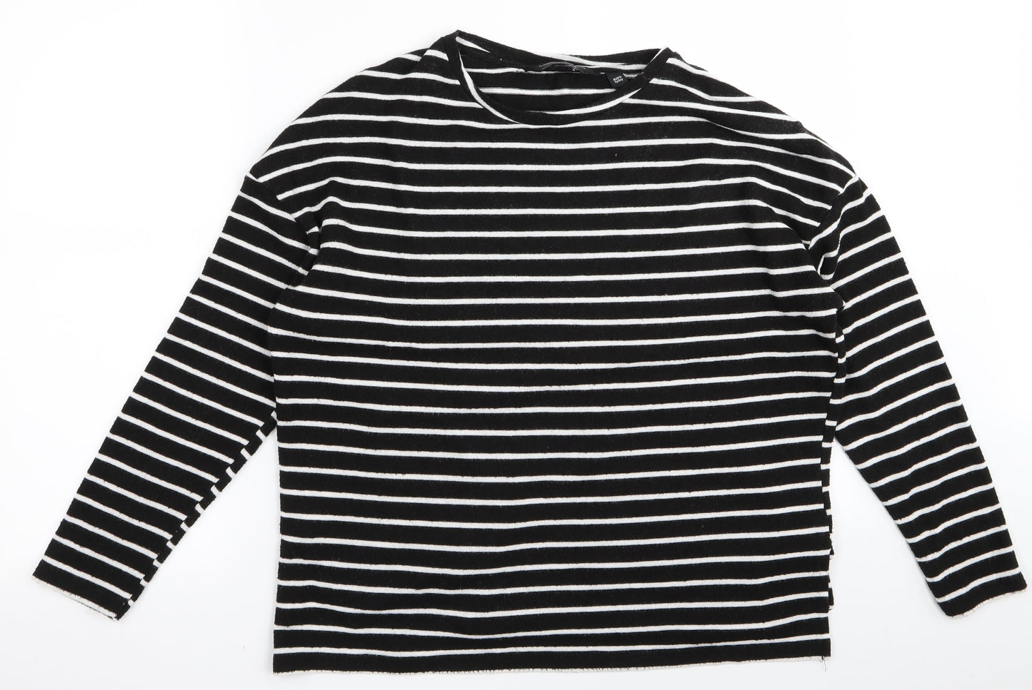 Dorothy Perkins Womens Black Striped  Pullover Jumper Size 10