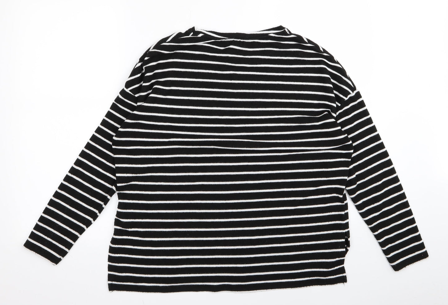 Dorothy Perkins Womens Black Striped  Pullover Jumper Size 10