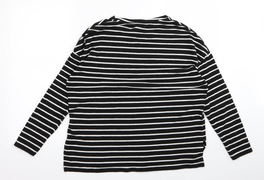 Dorothy Perkins Womens Black Striped  Pullover Jumper Size 10