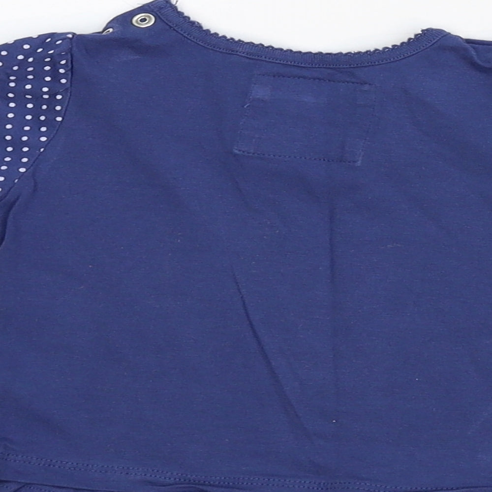 TU Girls Blue   Basic Blouse Size 6-9 Months  - bird