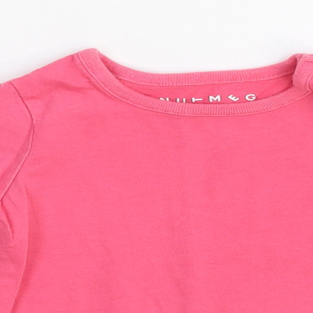 Nutmeg Girls Pink   Basic T-Shirt Size 6-9 Months