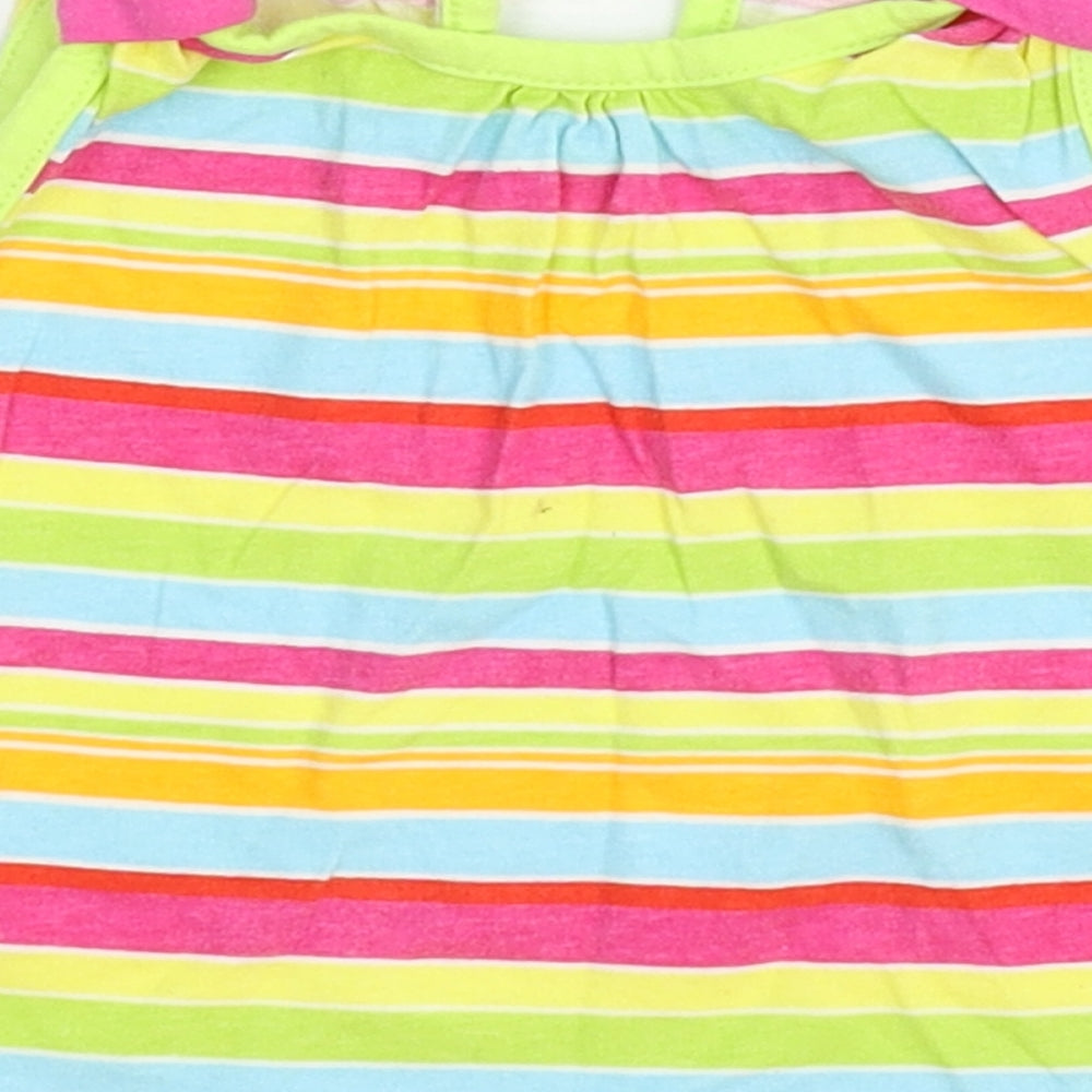 Cherokee Girls Multicoloured Striped  Basic Tank Size 9-12 Months