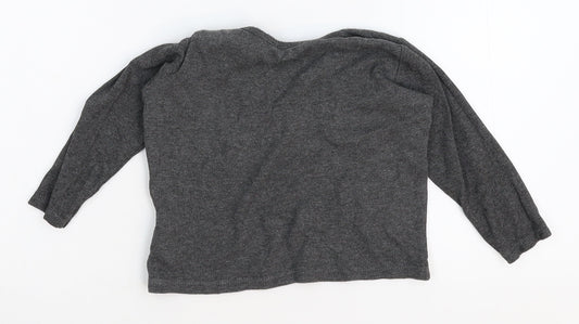 Lupliu Girls Grey   Basic T-Shirt Size 12 Months