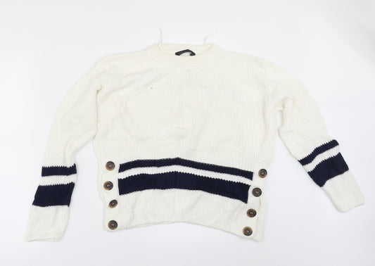 Marks and Spencer Womens  Striped  Pullover Jumper Size S