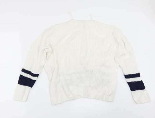 Marks and Spencer Womens  Striped  Pullover Jumper Size S