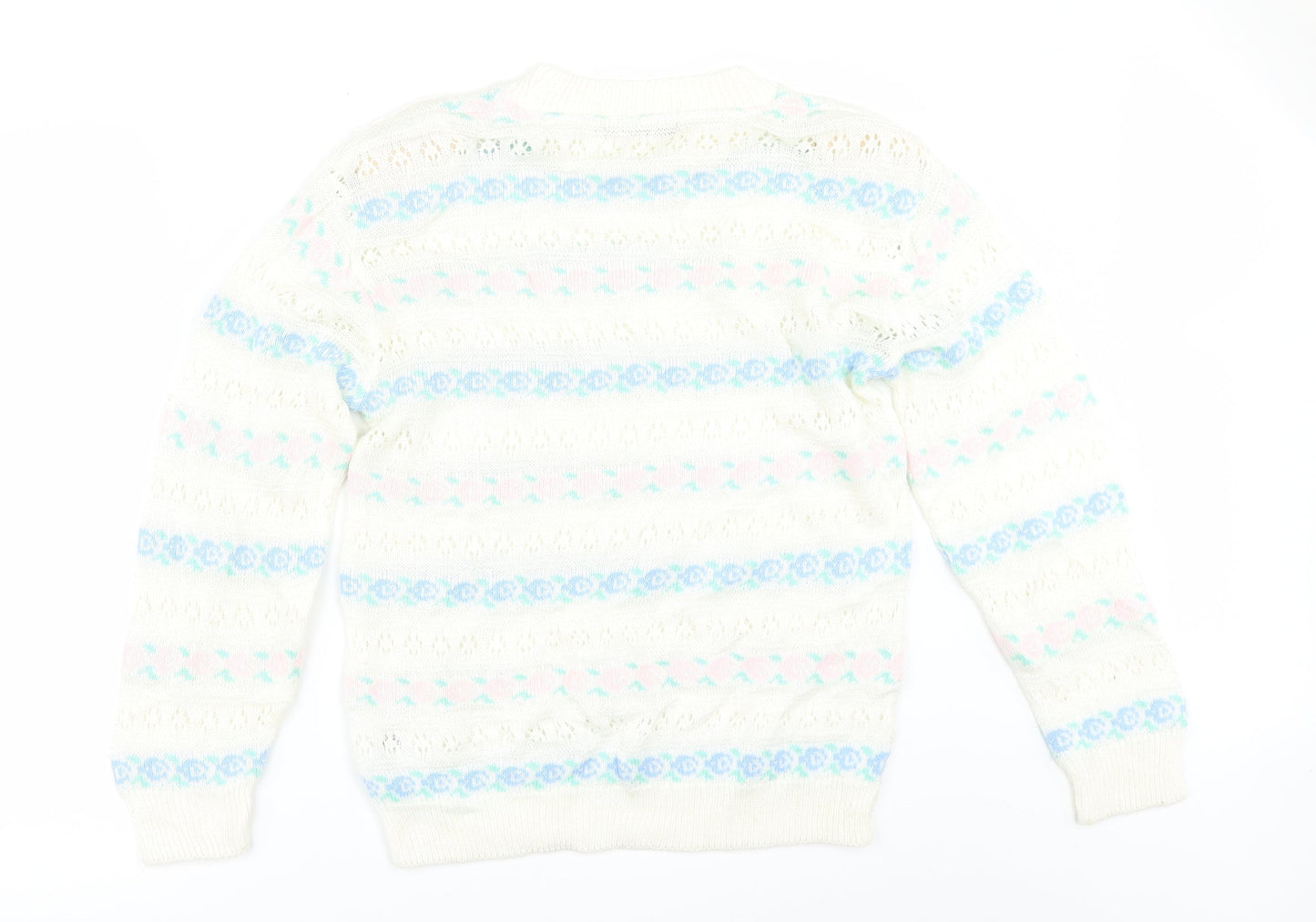 Minister Womens Ivory Floral  Pullover Jumper Size 14