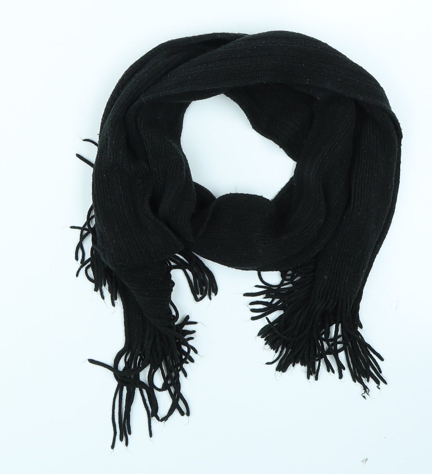 Preworn Unisex Black  Knit  Scarf