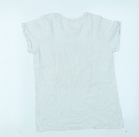 YD Girls White   Basic T-Shirt Size 12-13 Years