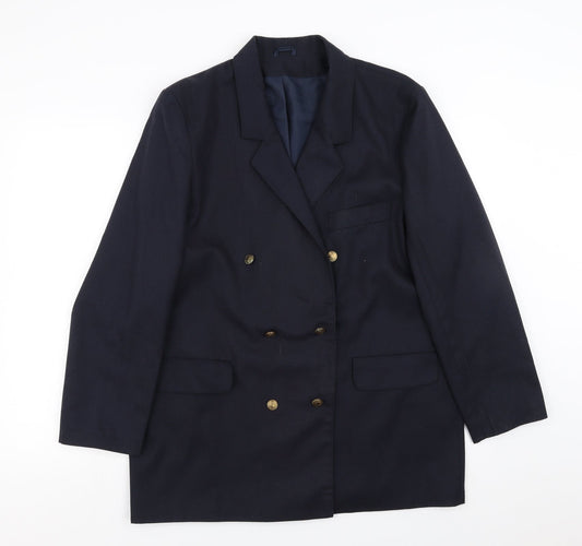Classic Woman Womens Blue   Jacket Suit Jacket Size 16