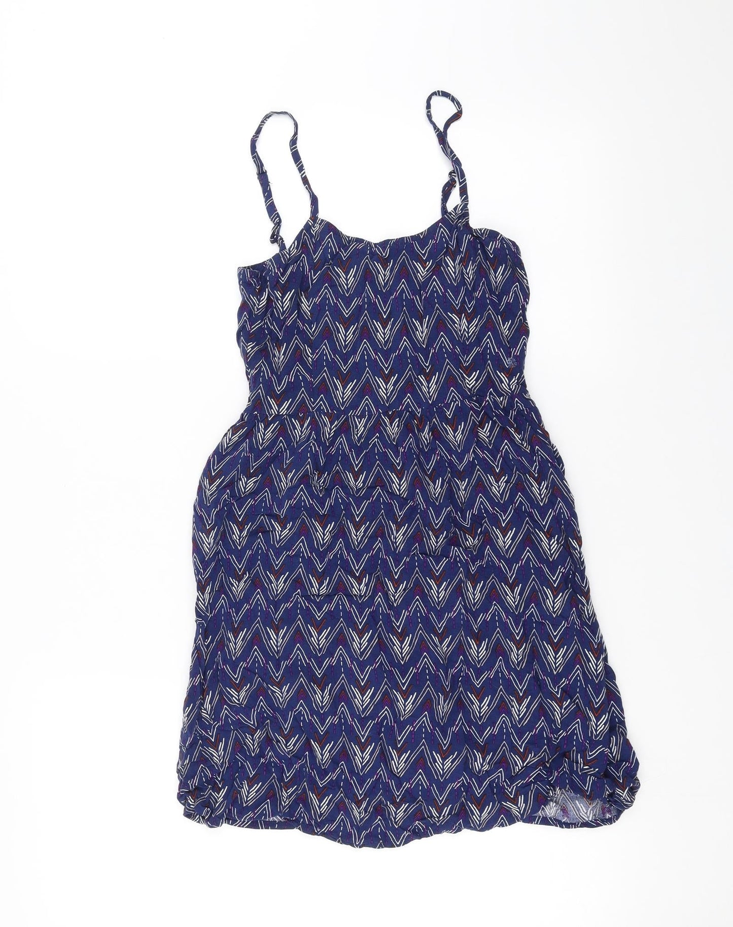 Divided by H&M Womens Blue Geometric  Fit & Flare  Size 6
