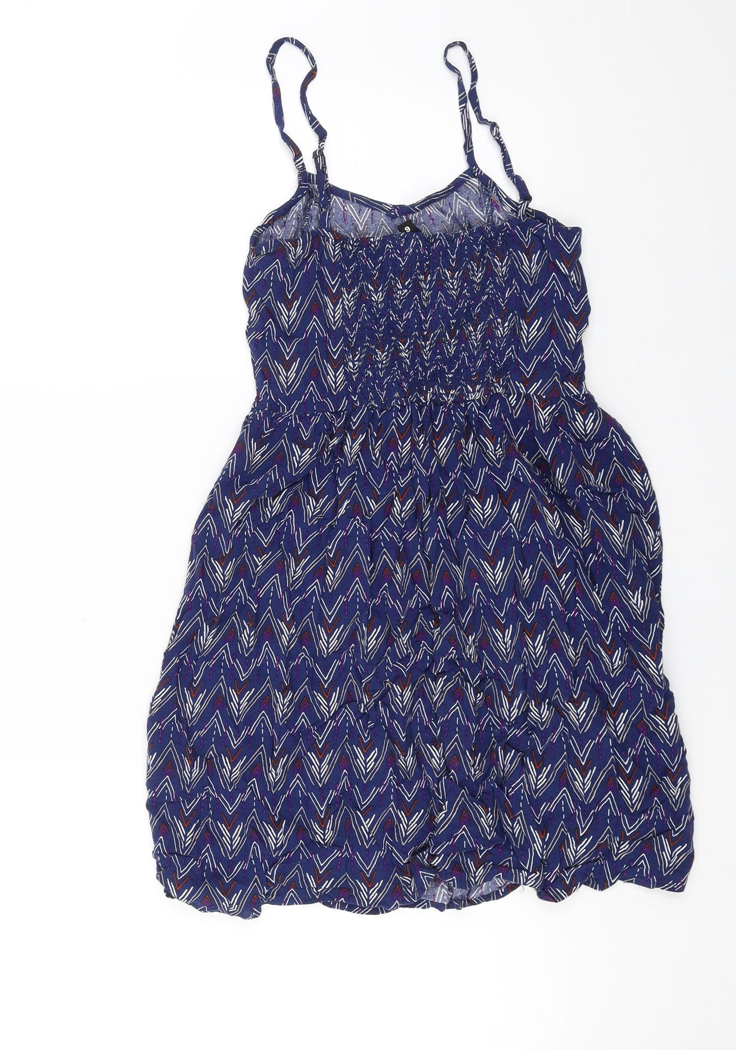 Divided by H&M Womens Blue Geometric  Fit & Flare  Size 6