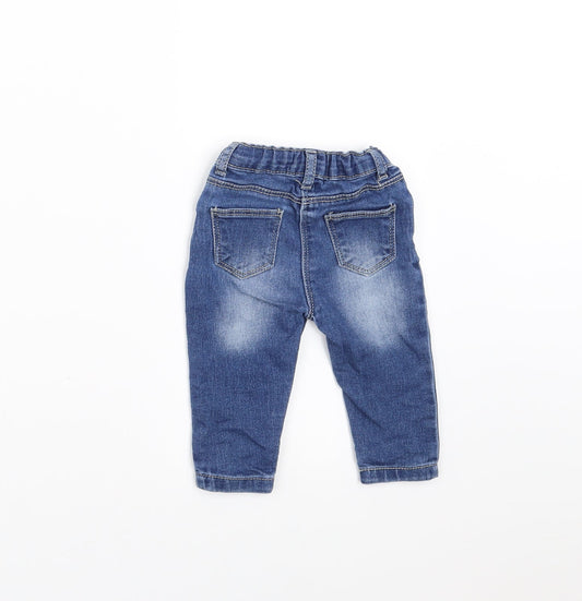 Primark Girls Blue  Denim  Jeans Size 6-9 Months