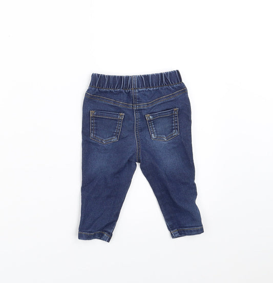 Matalan Girls Blue  Denim  Jeans Size 6-9 Months