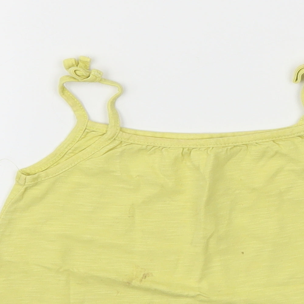 George Girls Yellow   Basic T-Shirt Size 3-4 Years