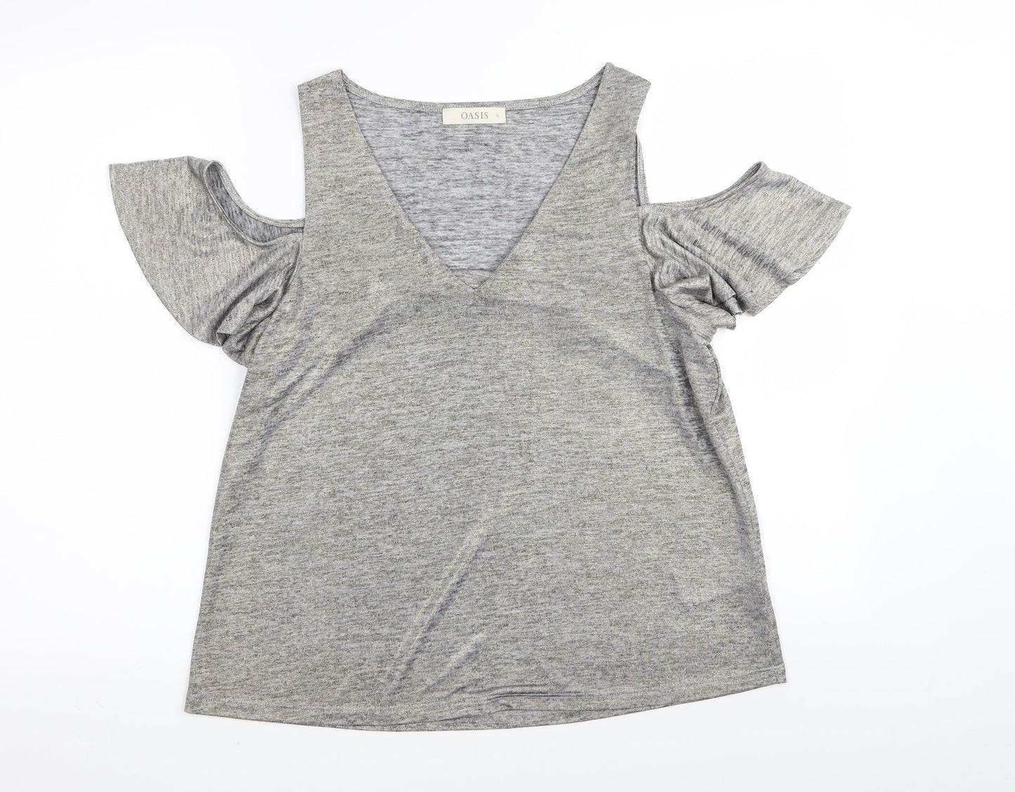 Oasis Womens Grey   Basic T-Shirt Size L