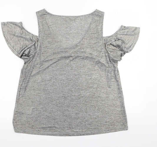 Oasis Womens Grey   Basic T-Shirt Size L