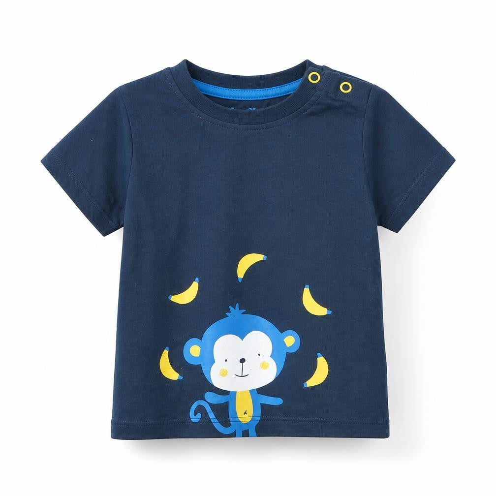 inpilu Boys Blue   Basic T-Shirt Size 6-9 Months