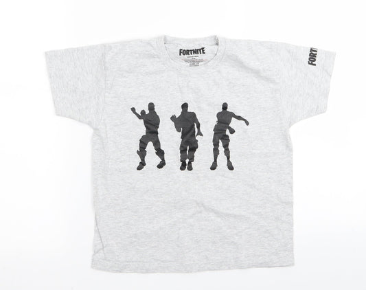 fortnight Boys Grey   Basic T-Shirt Size XS