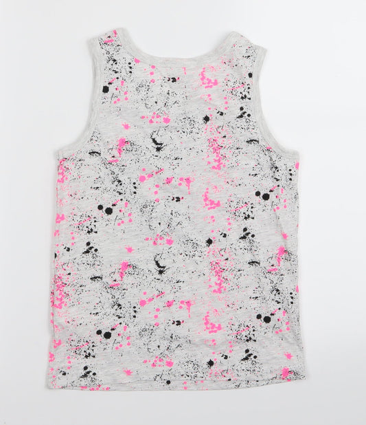 Primark Girls Grey   Basic Tank Size 7-8 Years