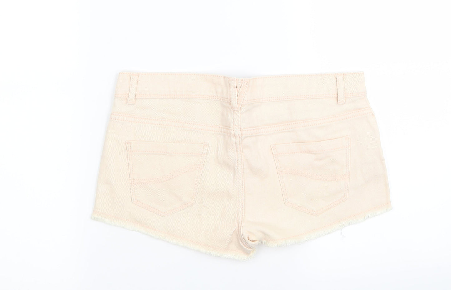 denim and co Womens Pink  Denim Hot Pants Shorts Size 8