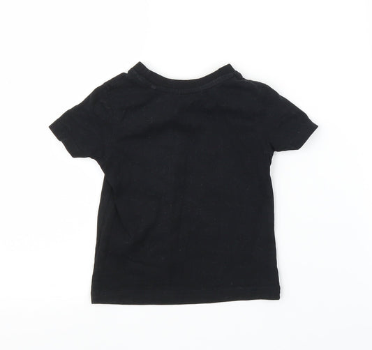 George Girls Black   Basic T-Shirt Size 12-18 Months